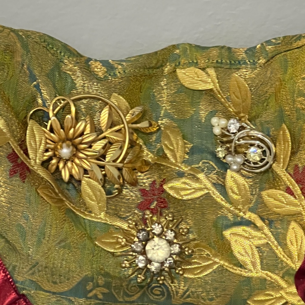 Beautiful handmade red and green boho shoulder bag - Picture 4 of 4